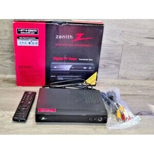 Zenith DTT901 Digital TV tuner Converter Box With Remote, CRT, Gamer